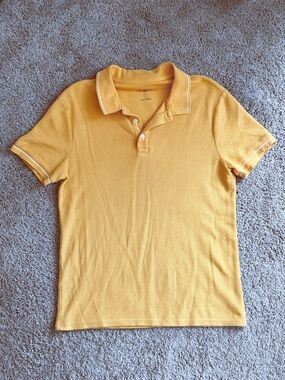 Goodfellow & Co | Men's Yellow Pique Polo with Contrast White Trim